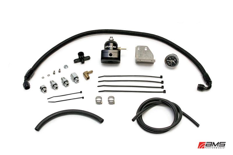 AMS Performance 08-15 Mitsubishi EVO X Fuel Pressure Regulator Kit - Black - Corvette Realm