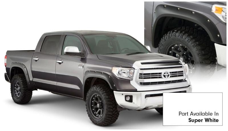 Bushwacker 16-18 Toyota Tundra Fleetside Pocket Style Flares 4pc 66.7/78.7/97.6in Bed - Super White - Corvette Realm