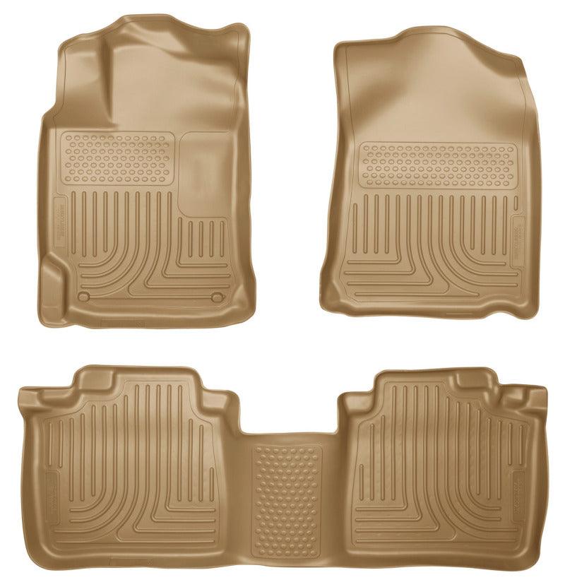 Husky Liners 10-13 Lexus RX350/RX450h WeatherBeater Tan Front & 2nd Seat Floor Liners - Corvette Realm