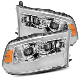 AlphaRex 09-18 Dodge Ram 1500HD PRO-Series Projector Headlights Plank Style Chrome w/Seq Signal/DRL - Corvette Realm