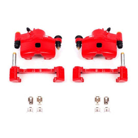 Power Stop 90-00 Honda Civic Front Red Calipers w/Brackets - Pair - Corvette Realm