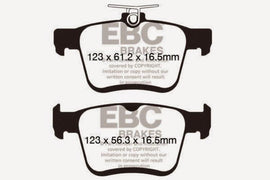 EBC 14+ Audi A3 1.8 Turbo (w/Electronic Parking Brake) Greenstuff Rear Brake Pads - Corvette Realm