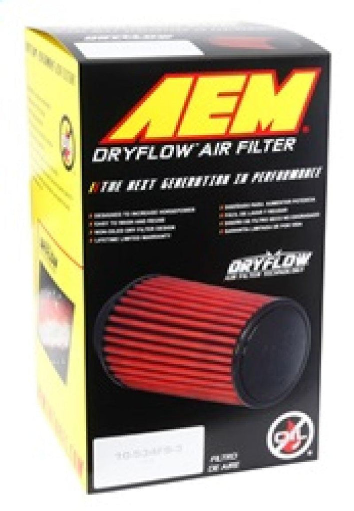 AEM DryFlow Air Filter AIR FILTER KIT 2.5in X 9in DRYFLOW - Corvette Realm