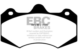 EBC 05-08 Morgan Aero 8 4.4 Redstuff Front Brake Pads - Corvette Realm