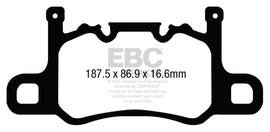 EBC 13-15 Porsche 911 (991) (Cast Iron Rotor only) 3.8 GT3 Yellowstuff Rear Brake Pads - Corvette Realm