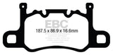 EBC 13-15 Porsche 911 (991) (Cast Iron Rotor only) 3.8 GT3 Yellowstuff Rear Brake Pads
