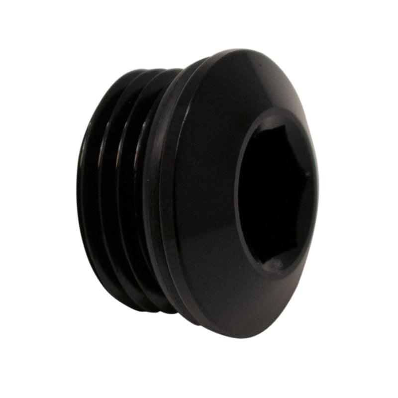 DeatschWerks 8AN ORB Male Plug Low Profile Internal Allen/Hex (Incl O-Ring) Anodized Matte Black - Corvette Realm