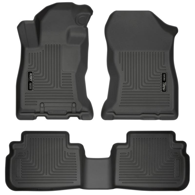 Husky Liners 2019 Subaru Forester Weatherbeater Black Front & 2nd Seat Floor Liners - Corvette Realm