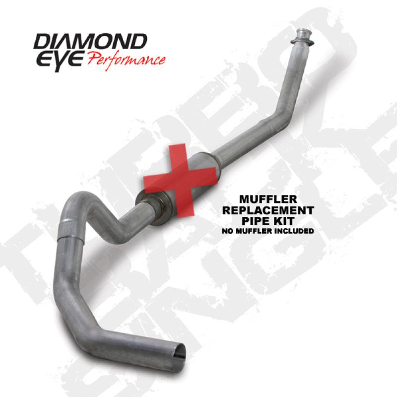 Diamond Eye KIT 4in TB MFLR RPLCMENT PIPE SGL AL: 98.5 - 02 DODGE CUMMINS 5.9L - Corvette Realm