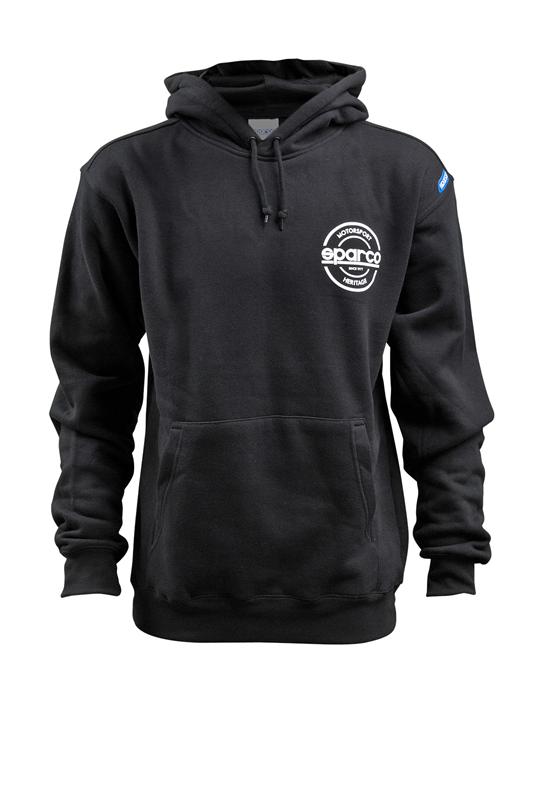 Sparco Swtshrt Hooded S-Seal Blk Xlrg