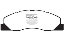 EBC 09-11 Dodge Ram 2500 Pick-up 5.7 2WD/4WD Yellowstuff Front Brake Pads - Corvette Realm