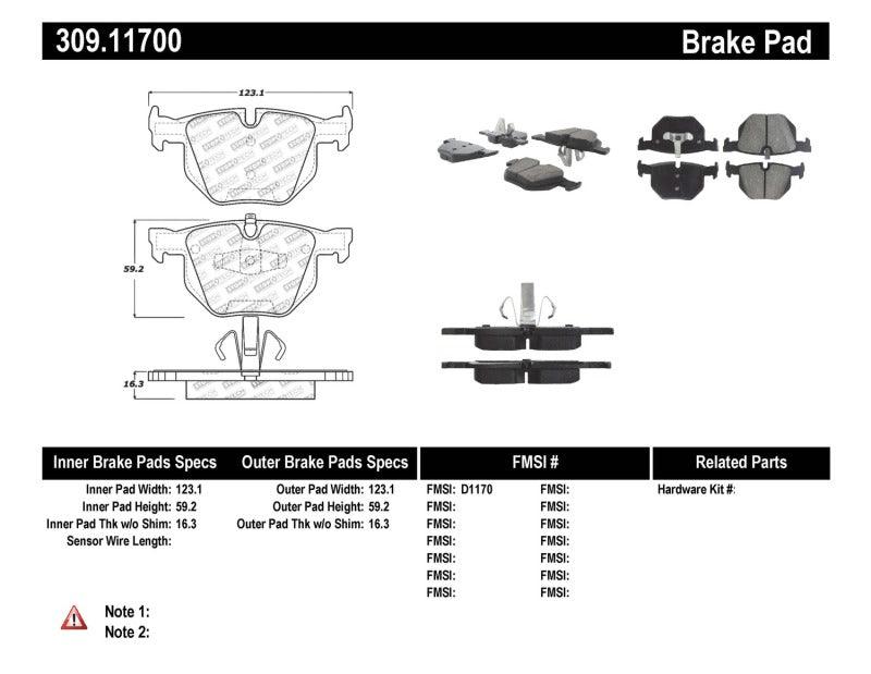 StopTech Performance 06 BMW 330 Series (Exc E90) / 07-09 335 Series Rear Brake Pads - Corvette Realm