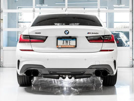 AWE Tuning 2019+ BMW M340i (G20) Resonated Touring Edition Exhaust - Quad Diamond Black Tips - Corvette Realm