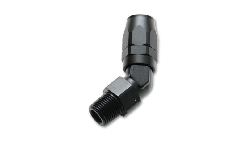 Vibrant -10AN Male NPT 45Degree Hose End Fitting - 3/8 NPT - Corvette Realm