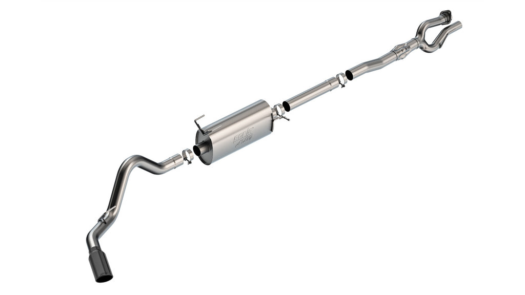 Borla 20-25 Ford F250/F350 Super Duty 7.3L V8 4dr 2.75in-3in ATAK Cat-Back Exhaust - Blk Chrome