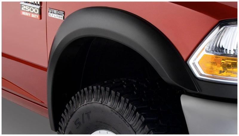 Bushwacker 10-18 Dodge Ram 2500 Fleetside Extend-A-Fender Style Flares 4pc 76.3/98.3in Bed - Black - Corvette Realm