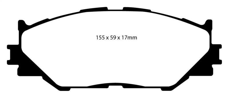 EBC 06-08 Lexus IS250 2.5 Redstuff Front Brake Pads - Corvette Realm