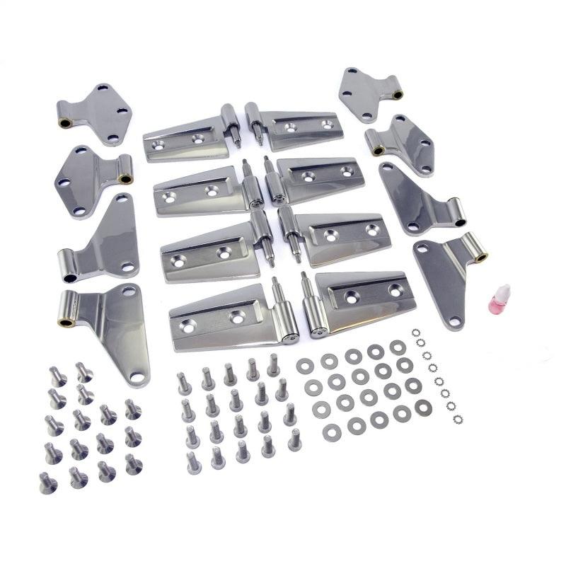 Rugged Ridge 07-18 Jeep Wrangler JKU Stainless Steel Door Hinge Kit - Corvette Realm