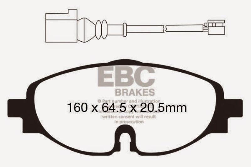 EBC 14+ Audi A3 1.8 Turbo Yellowstuff Front Brake Pads - Corvette Realm