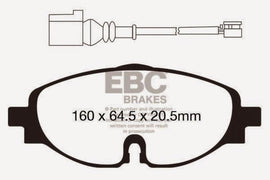 EBC 14+ Audi A3 1.8 Turbo Yellowstuff Front Brake Pads - Corvette Realm