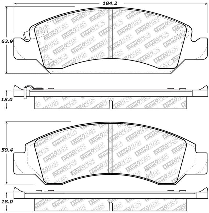 StopTech Street Select Brake Pads - Front/Rear - Corvette Realm