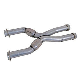 BBK 79-04 Mustang Coyote Swap Short Mid X Pipe w Catalytic Converters 3.0 For BBK Long Tube Headers - Corvette Realm