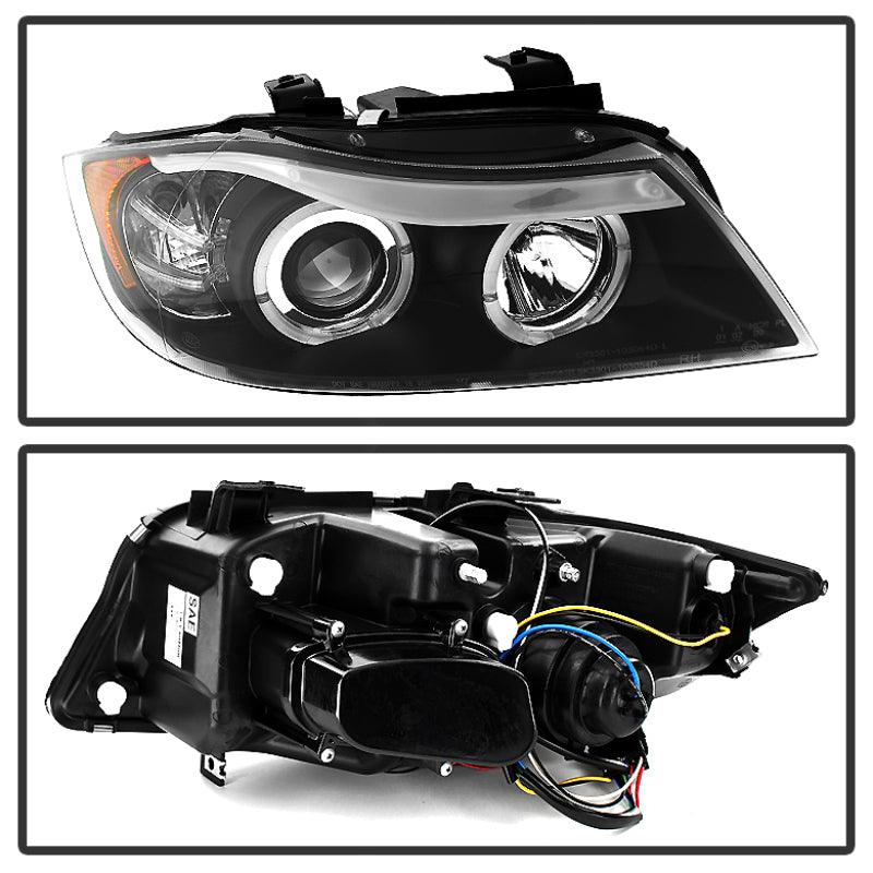 Spyder BMW E90 3-Series 06-08 Projector LED Halo Amber Reflctr Rplc Bulb Blk PRO-YD-BMWE9005-AM-BK - Corvette Realm