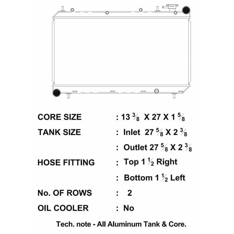 CSF 93-98 Subaru Impreza Radiator - Corvette Realm