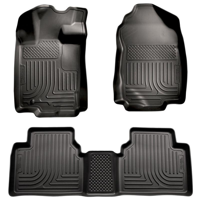 Husky Liners 10-12 Ford Fusion/Lincoln MKZ (FWD) WeatherBeater Combo Black Floor Liners - Corvette Realm