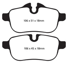 Load image into Gallery viewer, EBC 09+ BMW Z4 3.0 (E89) Yellowstuff Rear Brake Pads - Corvette Realm