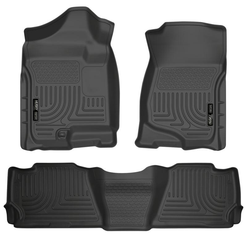 Husky Liners 07-13 GM Escalade ESV/Avalanche/Suburban WeatherBeater Black Front/2nd Row Floor Liners - Corvette Realm