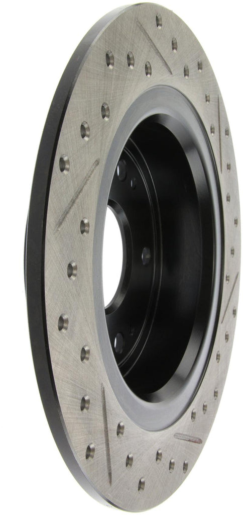 StopTech 09-10 Acura TSX / 08-10 Honda Accord Coupe/05-10 Sedan Right Rear Slotted & Drilled Rotor - Corvette Realm