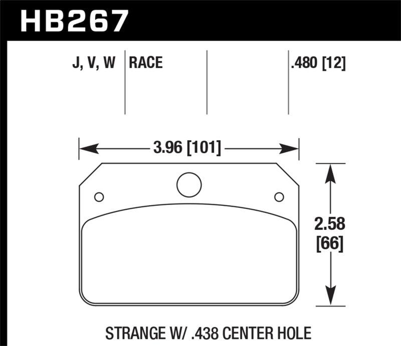 Hawk DR-97 Brake Pads for Strange w/ 0.438in Center Hole - Corvette Realm