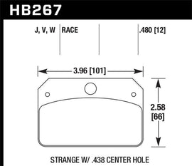 Hawk DR-97 Brake Pads for Strange w/ 0.438in Center Hole - Corvette Realm