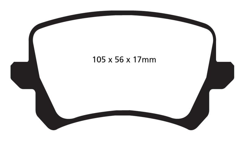 EBC 08-17 Volkswagen Passat CC Yellowstuff Rear Brake Pads - Corvette Realm