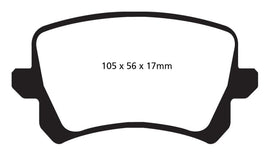 EBC 08-17 Volkswagen Passat CC Yellowstuff Rear Brake Pads - Corvette Realm