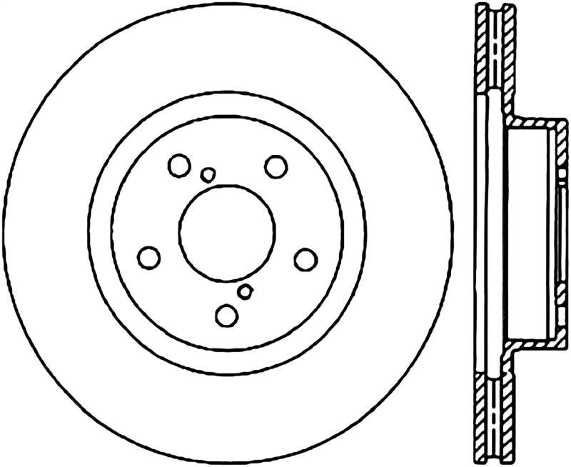 StopTech 05-10 Subaru Impreza WRX/STi Slotted & Drilled Left Front Rotor - Corvette Realm