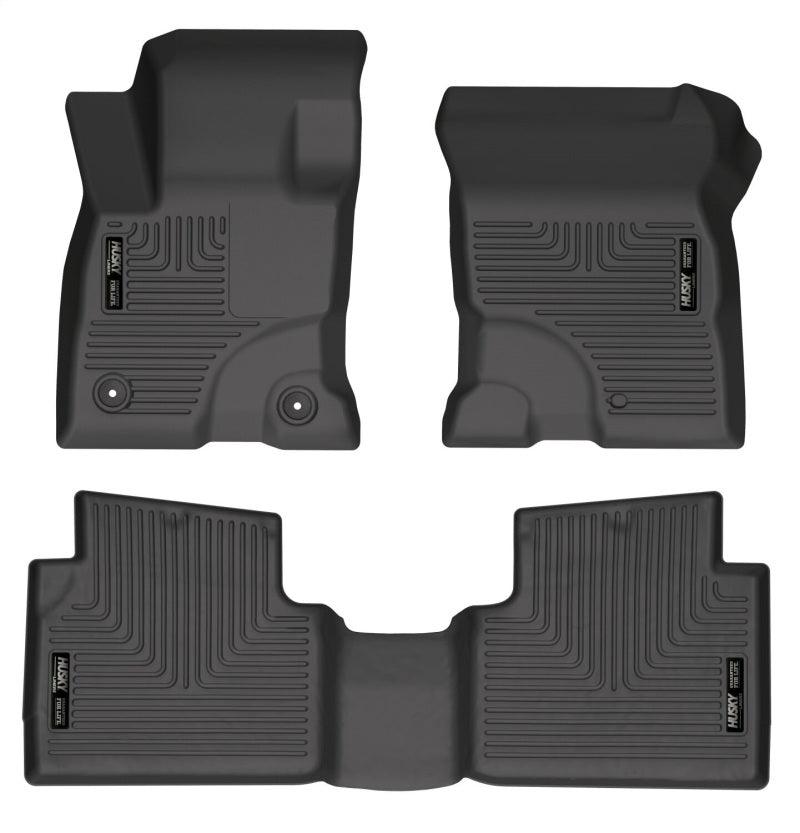 Husky Liners 2022 Ford Maverick(No Fit Hybrid) Weatherbeater Front & 2nd Seat Floor Liners - Black - Corvette Realm