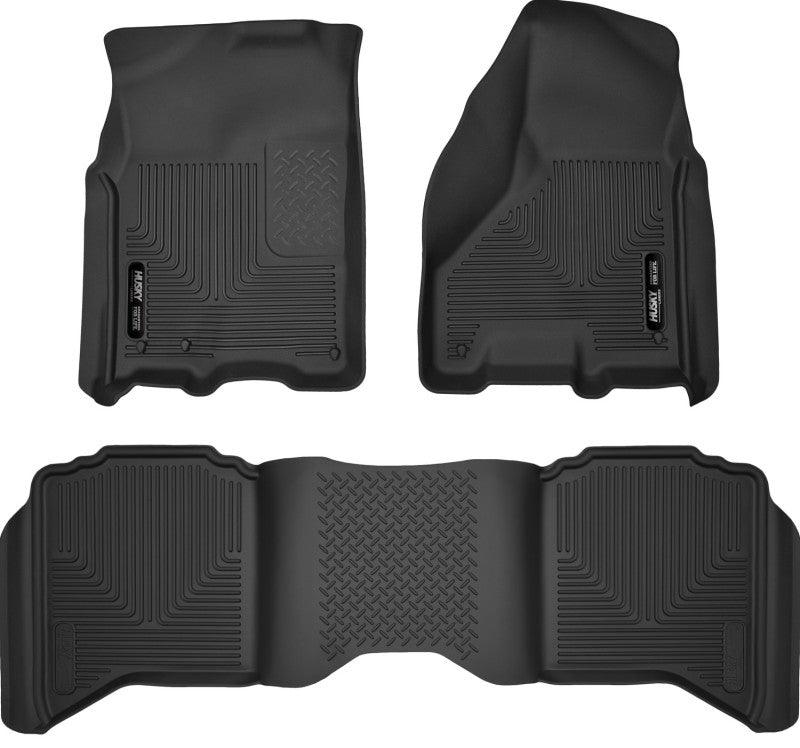 Husky Liners 2012 Dodge Ram 1500/2500 Crew Cab WeatherBeater Combo Black Floor Liners - Corvette Realm