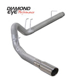 Diamond Eye KIT 4in DPF-BACK SGL AL 08-09 6 4L F250/F350 PCKGD BX46X14X14OD EL-PL 44inX13 5inX13 5in