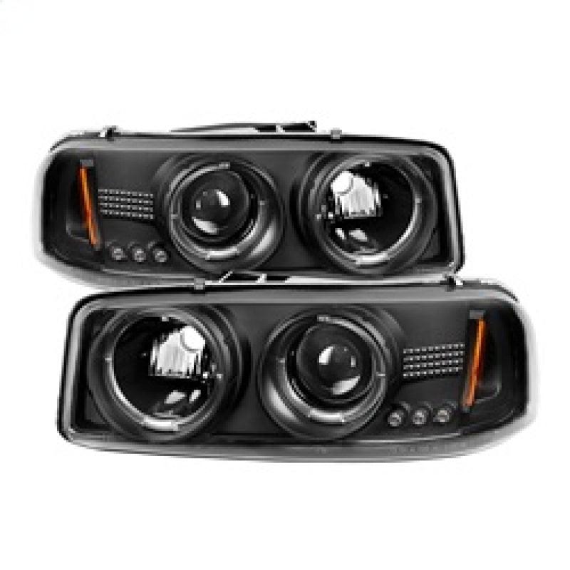 Spyder GMC Sierra 1500/2500/3500 99-06 Projector Headlights LED Halo LED Black PRO-YD-CDE00-HL-BK - Corvette Realm