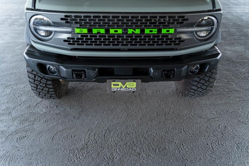 DV8 Offroad 21-23 Ford Bronco Capable Bumper Front License Plate Mount - Corvette Realm