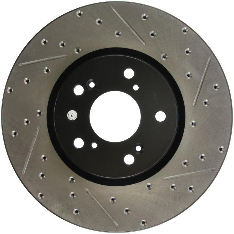 StopTech 04-08 Acura TL (Brembo Caliber) SportStop Slotted &amp; Drilled Left Front Rotor - Corvette Realm