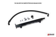 Load image into Gallery viewer, AMS Performance 08-15 Mitsubishi EVO X CNC Machined Aluminum Fuel Rail w/Pulsation Dampener - Black - Corvette Realm