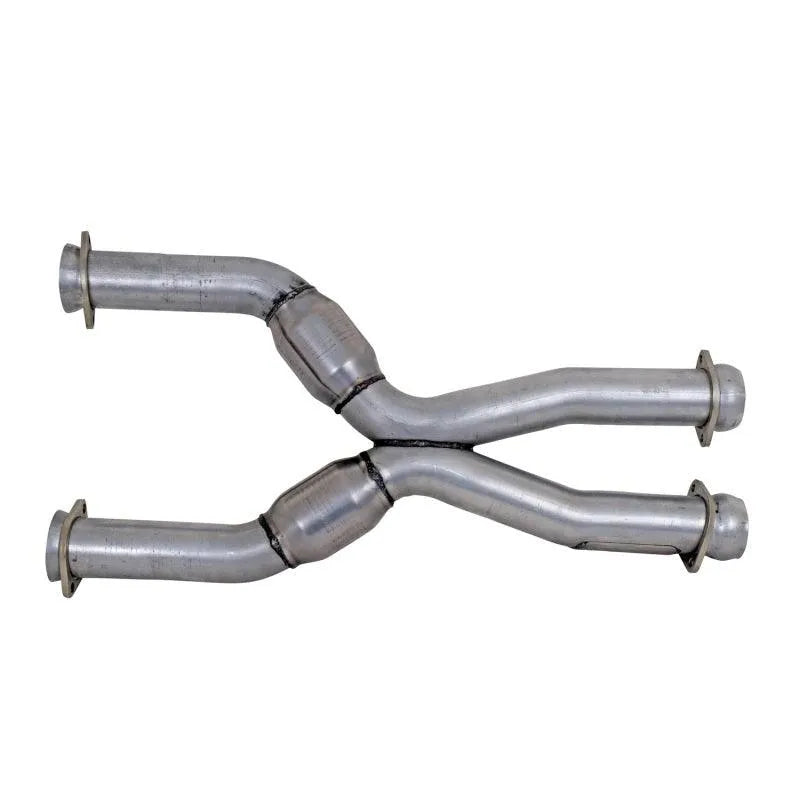 BBK 79-04 Mustang Coyote Swap Short Mid X Pipe w Catalytic Converters 3.0 For BBK Long Tube Headers - Corvette Realm