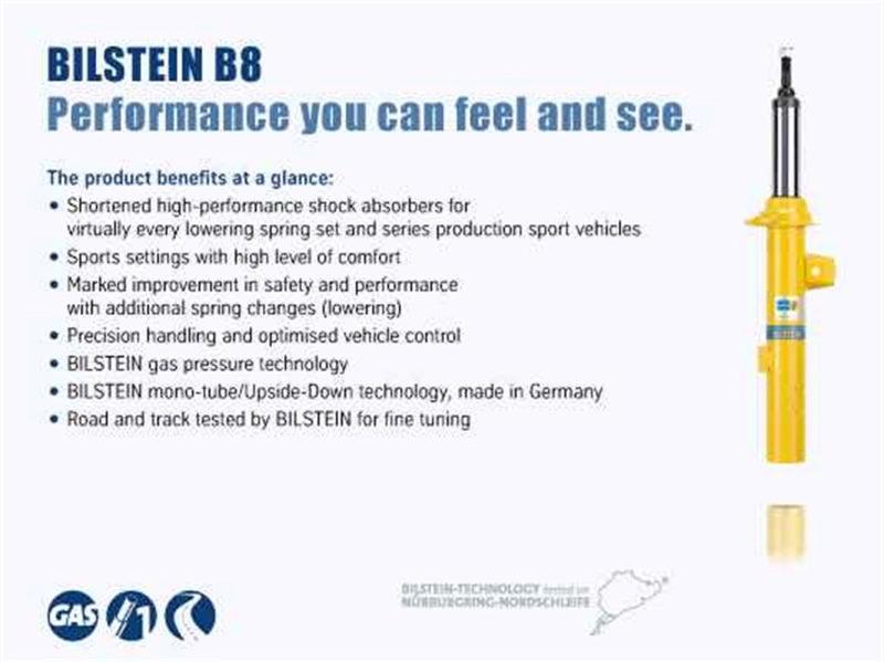 Bilstein B8 Performance Plus 11-16 Ford Fiesta SE L4 1.6L REAR Monotube Shock Absorber - Corvette Realm