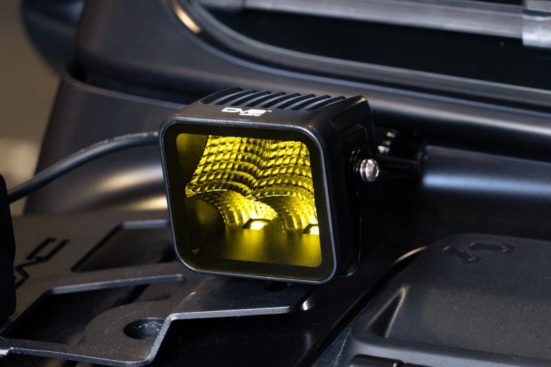 DV8 Offroad 3in Elite Series LED Amber Pod Light - Corvette Realm