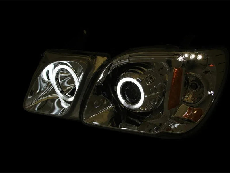 ANZO 1998-2007 Lexus Lx470 Projector Headlights w/ Halo Black (CCFL) - Corvette Realm