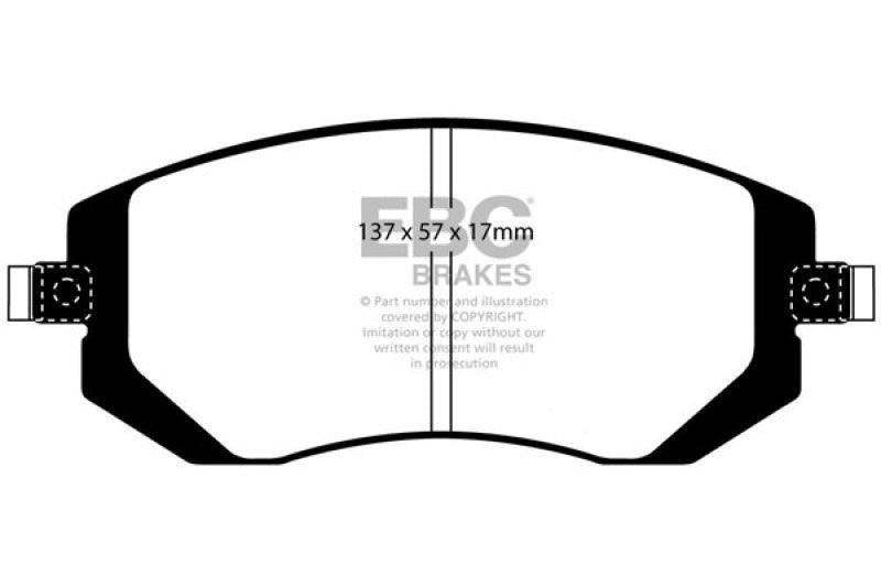 EBC 04-06 Saab 9-2X 2.0 Turbo Greenstuff Front Brake Pads - Corvette Realm
