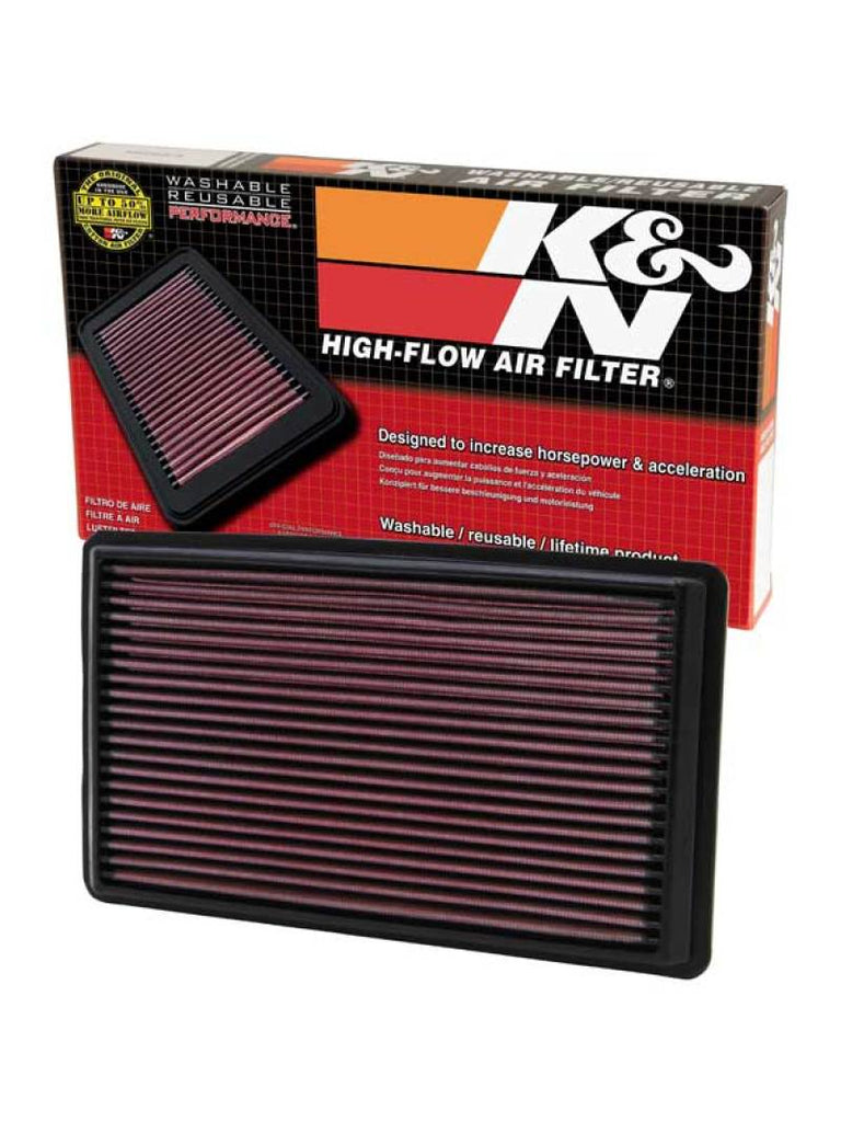 K&N 02-07 WRX/STi Drop In Air Filter 11in O/S Length / 6.563in O/S Width / 1.063in Height